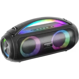 Mars Gaming MS-PULSE Altavoz Bluetooth Portátil 50W RMS con Luz RGB, Batería 8h, USB/SD/AUX/FM, Manos Libres, Negro